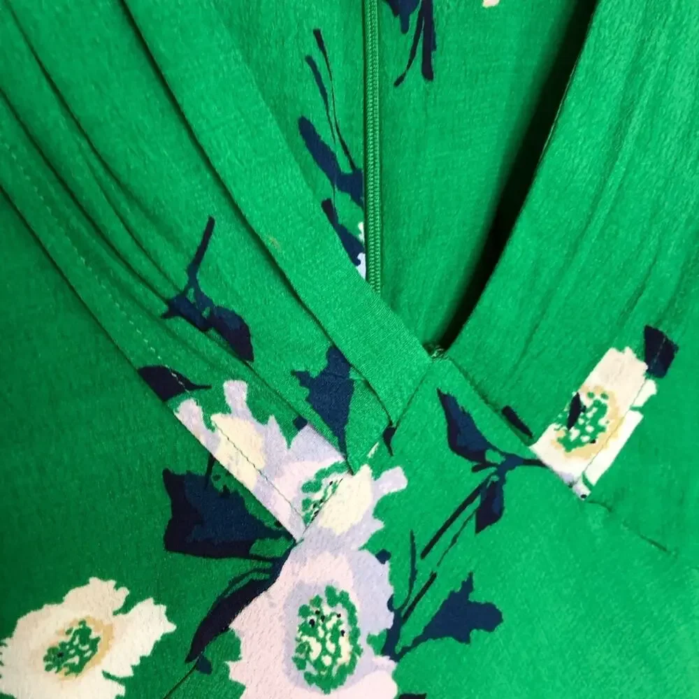Free People Neon Garden green white floral dress size 0
